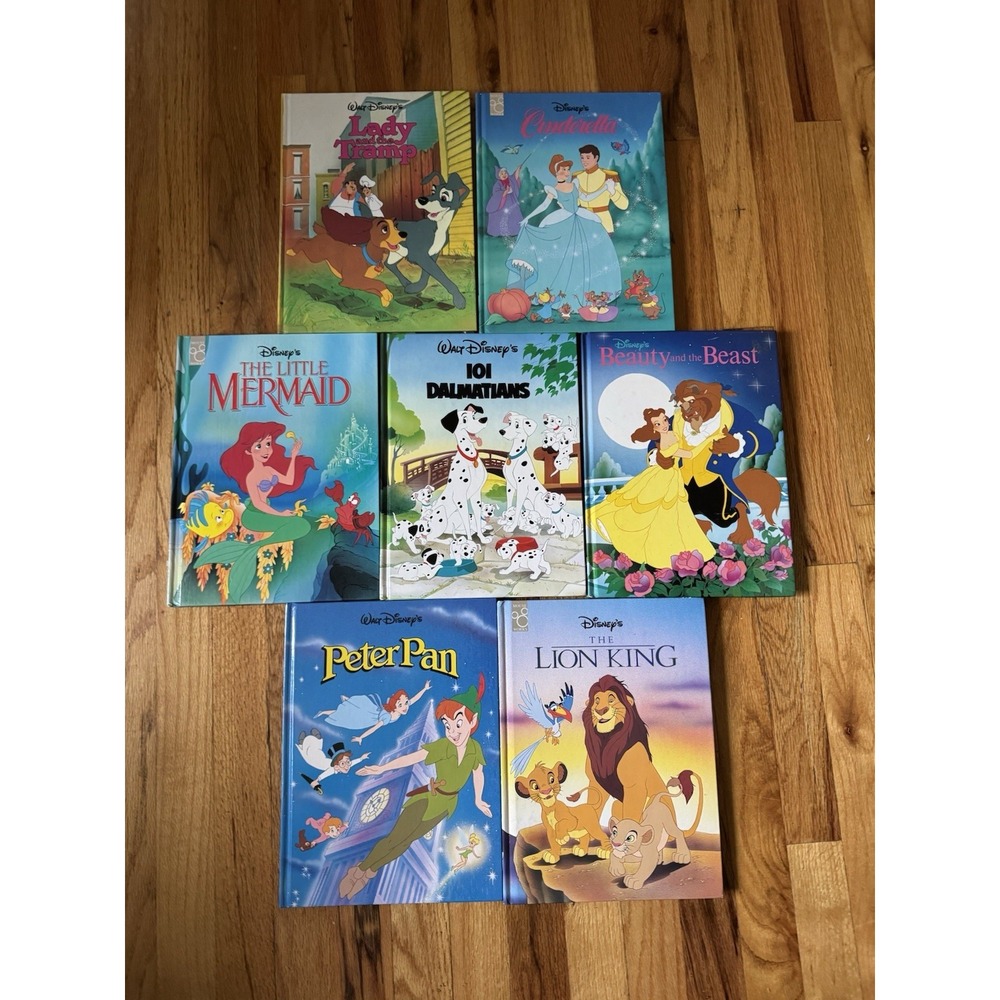 90s Vintage Oversized Hard Disney Classic Mouse Works collectible books Lot Of 7